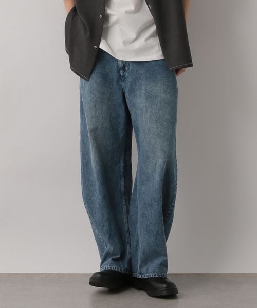 LOWRYS FARM 【MEN】ライトデニムカーブパンツ ブルー M メンズ ローリーズファーム 570435 and ST アンドエスティ(旧ドットエスティ) LOWRYS FARM 【MEN】ライトデニムカーブパンツ ブルー M メンズ ローリーズファーム 570435 and ST アンドエスティ(旧ドットエスティ)