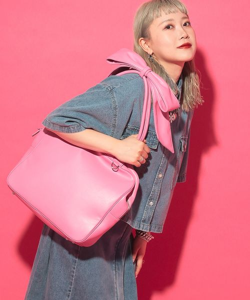 LOWRYS FARM 【サトムラプロデュース】でかリボンボストンBAG ピンク ウィメンズグッズ ローリーズファーム 570778 and ST アンドエスティ(旧ドットエスティ) LOWRYS FARM 【サトムラプロデュース】でかリボンボストンBAG ピンク ウィメンズグッズ ローリーズファーム 570778 and ST アンドエスティ(旧ドットエスティ)