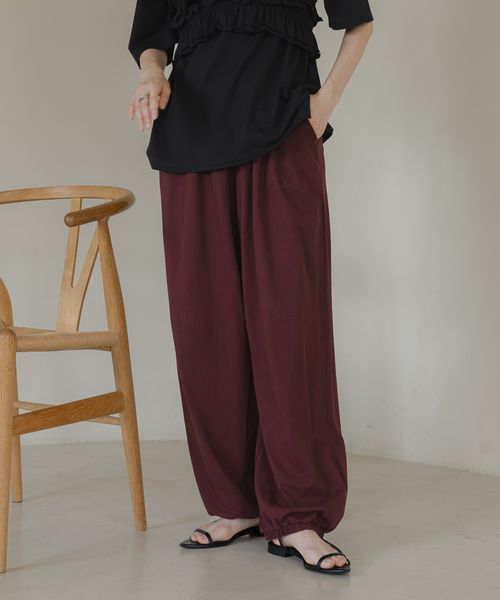 LOWRYS FARM カットギャザーボリュームパンツ レッド FREE ウィメンズボトムス ローリーズファーム 570987 and ST アンドエスティ(旧ドットエスティ) LOWRYS FARM カットギャザーボリュームパンツ レッド FREE ウィメンズボトムス ローリーズファーム 570987 and ST アンドエスティ(旧ドットエスティ)