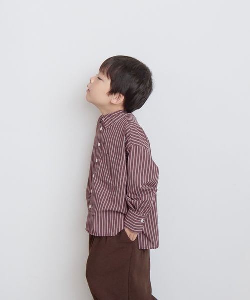 LOWRYS FARM 【KIDS】ストライプシャツ ブラウン キッズ ローリーズファーム 571187 and ST アンドエスティ(旧ドットエスティ) LOWRYS FARM 【KIDS】ストライプシャツ ブラウン キッズ ローリーズファーム 571187 and ST アンドエスティ(旧ドットエスティ)