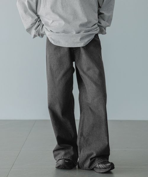 LOWRYS FARM 【LFM(U)】デニムバギーパンツ【UNISEX】 ブラック M メンズ ローリーズファーム 571357 and ST アンドエスティ(旧ドットエスティ) LOWRYS FARM 【LFM(U)】デニムバギーパンツ【UNISEX】 ブラック M メンズ ローリーズファーム 571357 and ST アンドエスティ(旧ドットエスティ)
