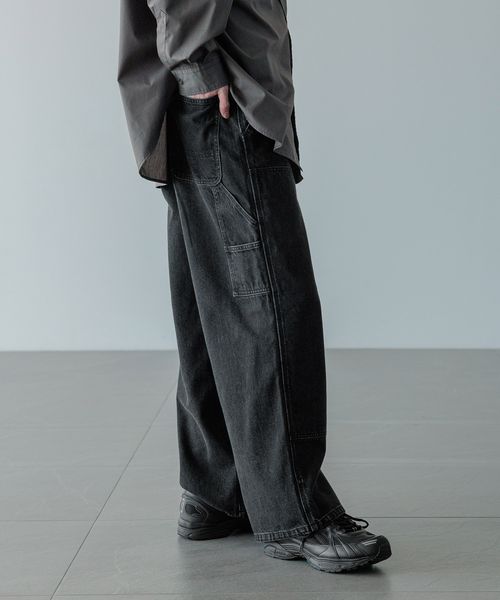 LOWRYS FARM 【新ラインLFM(U)】デニムダブルニーパンツ【UNISEX】 ブラック L メンズ ローリーズファーム 571358 and ST アンドエスティ(旧ドットエスティ) LOWRYS FARM 【新ラインLFM(U)】デニムダブルニーパンツ【UNISEX】 ブラック L メンズ ローリーズファーム 571358 and ST アンドエスティ(旧ドットエスティ)