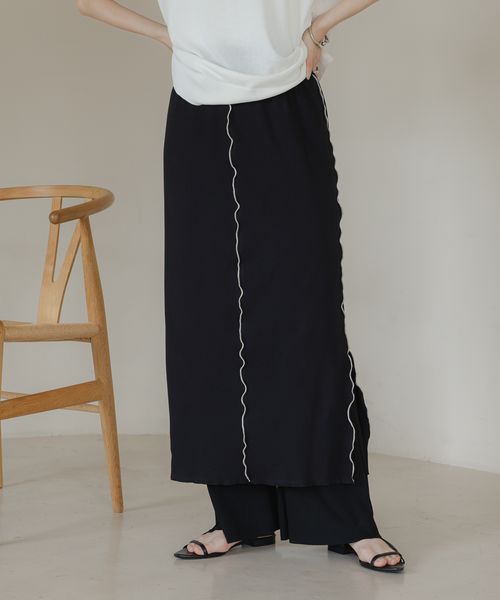 LOWRYS FARM カットメロータイトスカート ブラック FREE ウィメンズボトムス ローリーズファーム 571510 and ST アンドエスティ(旧ドットエスティ) LOWRYS FARM カットメロータイトスカート ブラック FREE ウィメンズボトムス ローリーズファーム 571510 and ST アンドエスティ(旧ドットエスティ)