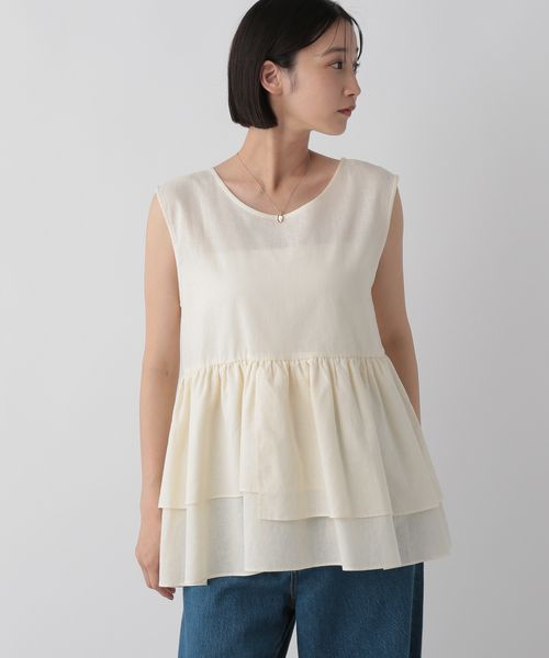 LOWRYS FARM ペプラムチュニックノースリーブ ナチュラル FREE ウィメンズインナー ローリーズファーム 573101 and ST アンドエスティ(旧ドットエスティ) LOWRYS FARM ペプラムチュニックノースリーブ ナチュラル FREE ウィメンズインナー ローリーズファーム 573101 and ST アンドエスティ(旧ドットエスティ)
