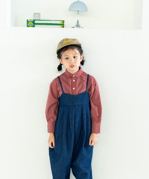 LOWRYS FARM 【KIDS】チェックシャツＬＳ レッド キッズ ローリーズファーム 573247 and ST アンドエスティ（旧ドットエスティ）