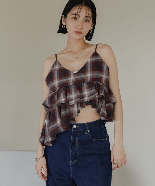LOWRYS FARM オンブレチェックビスチェ ボルドー FREE ウィメンズインナー ローリーズファーム 576770 and ST アンドエスティ(旧ドットエスティ) LOWRYS FARM オンブレチェックビスチェ ボルドー FREE ウィメンズインナー ローリーズファーム 576770 and ST アンドエスティ(旧ドットエスティ)