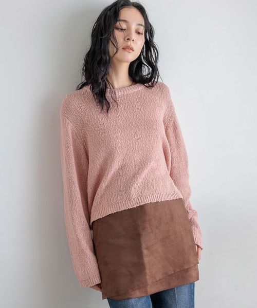 LOWRYS FARM スラブニットプルオーバー ピンク FREE ウィメンズインナー ローリーズファーム 577233 and ST アンドエスティ(旧ドットエスティ) LOWRYS FARM スラブニットプルオーバー ピンク FREE ウィメンズインナー ローリーズファーム 577233 and ST アンドエスティ(旧ドットエスティ)