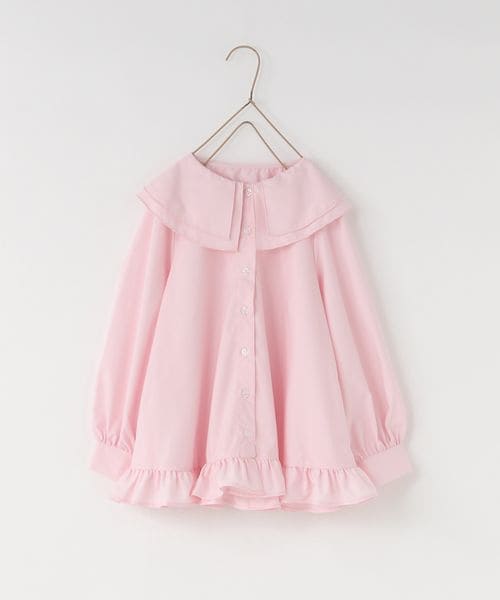LOWRYS FARM 【KIDS】フリルカラーチュニックブラウス ピンク キッズ ローリーズファーム 578272 and ST アンドエスティ(旧ドットエスティ) LOWRYS FARM 【KIDS】フリルカラーチュニックブラウス ピンク キッズ ローリーズファーム 578272 and ST アンドエスティ(旧ドットエスティ)