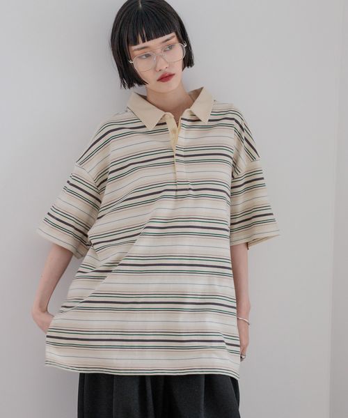 LOWRYS FARM ラガーTEE ベージュ FREE ウィメンズインナー ローリーズファーム 579484 and ST アンドエスティ(旧ドットエスティ) LOWRYS FARM ラガーTEE ベージュ FREE ウィメンズインナー ローリーズファーム 579484 and ST アンドエスティ(旧ドットエスティ)