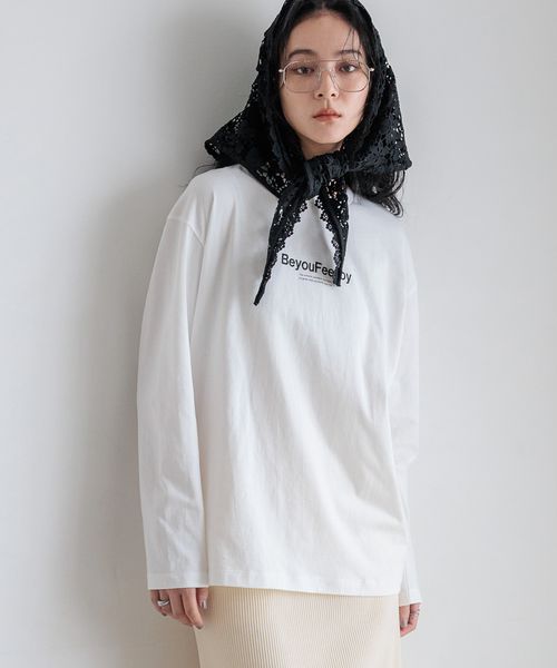 LOWRYS FARM プリントロゴTシャツLS オフホワイト FREE ウィメンズインナー ローリーズファーム 580981 and ST アンドエスティ(旧ドットエスティ) LOWRYS FARM プリントロゴTシャツLS オフホワイト FREE ウィメンズインナー ローリーズファーム 580981 and ST アンドエスティ(旧ドットエスティ)