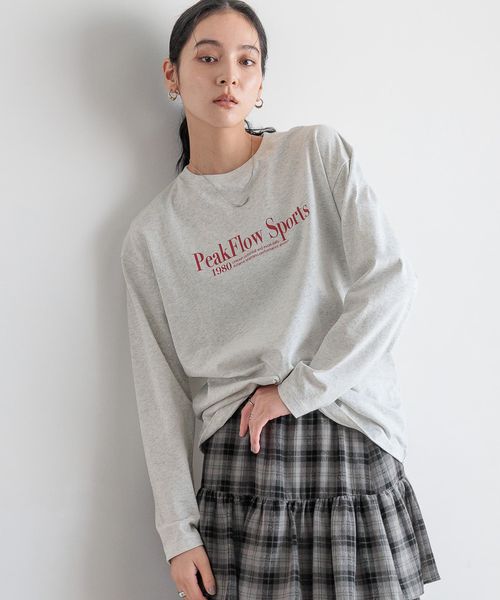 LOWRYS FARM プリントロゴTシャツLS ライトグレー FREE ウィメンズインナー ローリーズファーム 580981 and ST アンドエスティ(旧ドットエスティ) LOWRYS FARM プリントロゴTシャツLS ライトグレー FREE ウィメンズインナー ローリーズファーム 580981 and ST アンドエスティ(旧ドットエスティ)