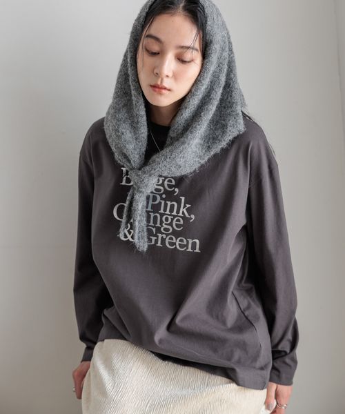 LOWRYS FARM プリントロゴTシャツLS チャコールグレー FREE ウィメンズインナー ローリーズファーム 580981 and ST アンドエスティ(旧ドットエスティ) LOWRYS FARM プリントロゴTシャツLS チャコールグレー FREE ウィメンズインナー ローリーズファーム 580981 and ST アンドエスティ(旧ドットエスティ)