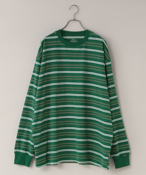 LOWRYS FARM 【追加予約】【LFM(U)】CREW NECK ボーダーT/LS【UNISEX】 グリーン L メンズ ローリーズファーム 581154 and ST アンドエスティ(旧ドットエスティ) LOWRYS FARM 【追加予約】【LFM(U)】CREW NECK ボーダーT/LS【UNISEX】 グリーン L メンズ ローリーズファーム 581154 and ST アンドエスティ(旧ドットエスティ)