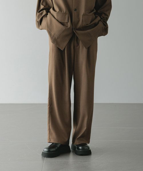 LOWRYS FARM 【新ラインLFM(U)】【SETUP可能】TWILL WIDESLACKS【UNISEX】 ブラウン L メンズ ローリーズファーム 581663 and ST アンドエスティ(旧ドットエスティ) LOWRYS FARM 【新ラインLFM(U)】【SETUP可能】TWILL WIDESLACKS【UNISEX】 ブラウン L メンズ ローリーズファーム 581663 and ST アンドエスティ(旧ドットエスティ)