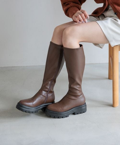 LOWRYS FARM ストレッチインヒールロングブーツ ブラウン L ウィメンズグッズ ローリーズファーム 581671 and ST アンドエスティ（旧ドットエスティ）