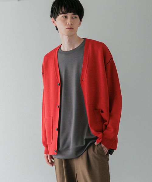 LOWRYS FARM 【LFM(U)】リバーシブルセッケツニットカーデ【UNISEX】 レッド FREE メンズ ローリーズファーム 581677 and ST アンドエスティ(旧ドットエスティ) LOWRYS FARM 【LFM(U)】リバーシブルセッケツニットカーデ【UNISEX】 レッド FREE メンズ ローリーズファーム 581677 and ST アンドエスティ(旧ドットエスティ)
