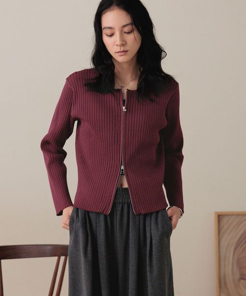 LOWRYS FARM WZIPリブカーディガンLS ボルドー ウィメンズインナー ローリーズファーム 583233 and ST アンドエスティ(旧ドットエスティ) LOWRYS FARM WZIPリブカーディガンLS ボルドー ウィメンズインナー ローリーズファーム 583233 and ST アンドエスティ(旧ドットエスティ)