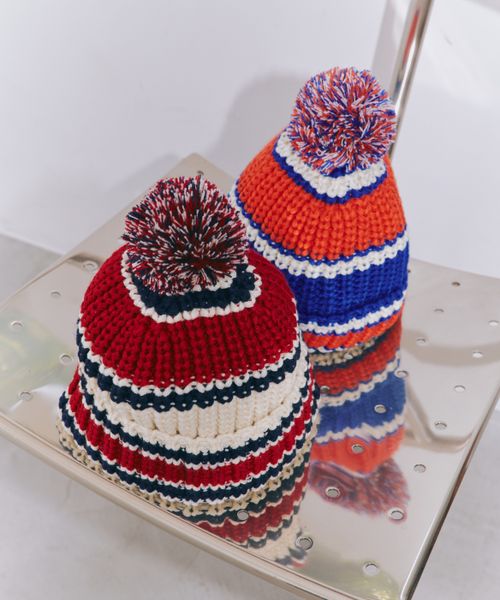 LOWRYS FARM 【サトムラプロデュース】しましま帽子 オフホワイト ウィメンズグッズ ローリーズファーム 588068 and ST アンドエスティ（旧ドットエスティ）