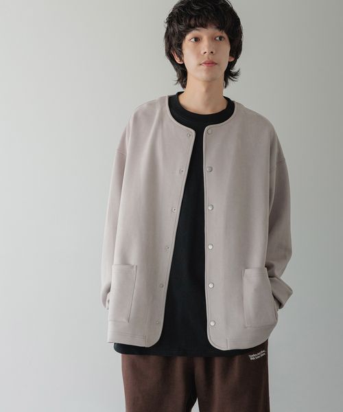 LOWRYS FARM 【LFM(U)】スウェードライククルーカーディガン【UNISEX】 ライトグレー L メンズ ローリーズファーム 589072 and ST アンドエスティ(旧ドットエスティ) LOWRYS FARM 【LFM(U)】スウェードライククルーカーディガン【UNISEX】 ライトグレー L メンズ ローリーズファーム 589072 and ST アンドエスティ(旧ドットエスティ)