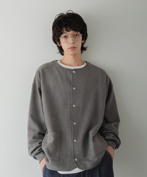 LOWRYS FARM 【LFM(U)】スウェードライククルーカーディガン【UNISEX】 チャコールグレー L メンズ ローリーズファーム 589072 and ST アンドエスティ(旧ドットエスティ) LOWRYS FARM 【LFM(U)】スウェードライククルーカーディガン【UNISEX】 チャコールグレー L メンズ ローリーズファーム 589072 and ST アンドエスティ(旧ドットエスティ)