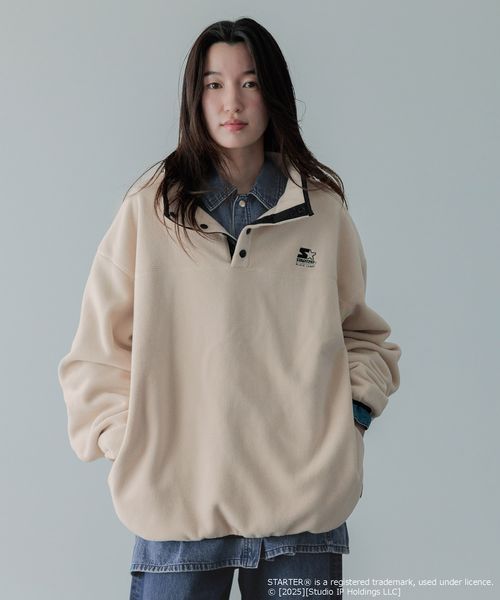 LOWRYS FARM 【LFM(U)】STARTER フリースプルオーバー【UNISEX】 オフホワイト M メンズ ローリーズファーム 592150 and ST アンドエスティ(旧ドットエスティ) LOWRYS FARM 【LFM(U)】STARTER フリースプルオーバー【UNISEX】 オフホワイト M メンズ ローリーズファーム 592150 and ST アンドエスティ(旧ドットエスティ)