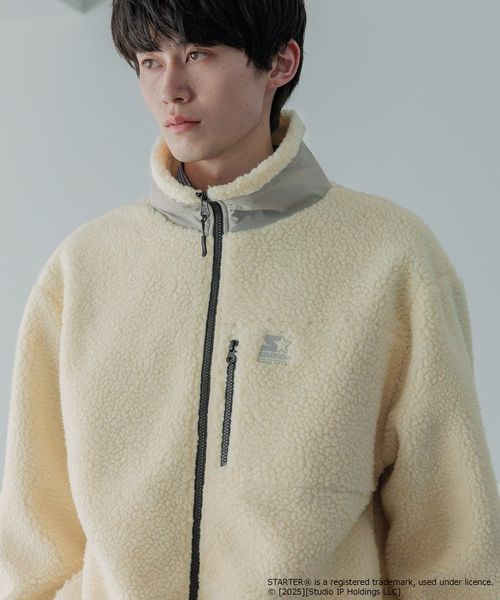 LOWRYS FARM 【LFM(U)】STARTERボアブルゾン【UNISEX】 オフホワイト L メンズ ローリーズファーム 592152 and ST アンドエスティ(旧ドットエスティ) LOWRYS FARM 【LFM(U)】STARTERボアブルゾン【UNISEX】 オフホワイト L メンズ ローリーズファーム 592152 and ST アンドエスティ(旧ドットエスティ)