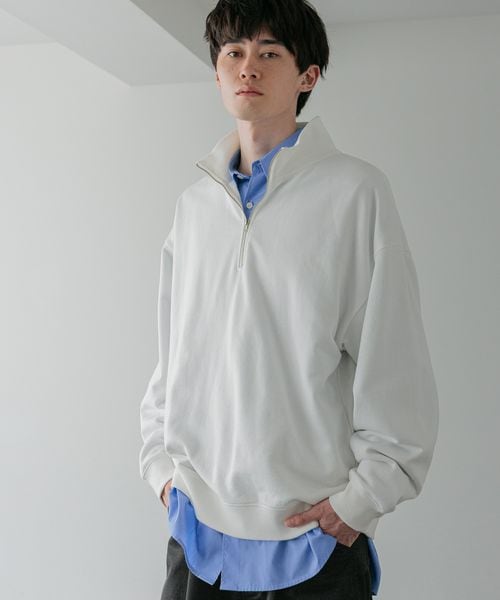 LOWRYS FARM 【LFM(U)】ウラケハーフZIPプルオーバー【UNISEX】 オフホワイト M メンズ ローリーズファーム 593405 and ST アンドエスティ(旧ドットエスティ) LOWRYS FARM 【LFM(U)】ウラケハーフZIPプルオーバー【UNISEX】 オフホワイト M メンズ ローリーズファーム 593405 and ST アンドエスティ(旧ドットエスティ)
