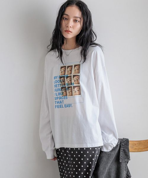 LOWRYS FARM アソートフォトLS オフホワイト FREE ウィメンズインナー ローリーズファーム 595331 and ST アンドエスティ(旧ドットエスティ) LOWRYS FARM アソートフォトLS オフホワイト FREE ウィメンズインナー ローリーズファーム 595331 and ST アンドエスティ(旧ドットエスティ)