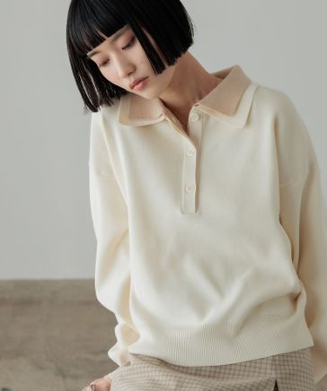 バイカラーポロニットLS | [公式]ローリーズファーム （LOWRYS FARM