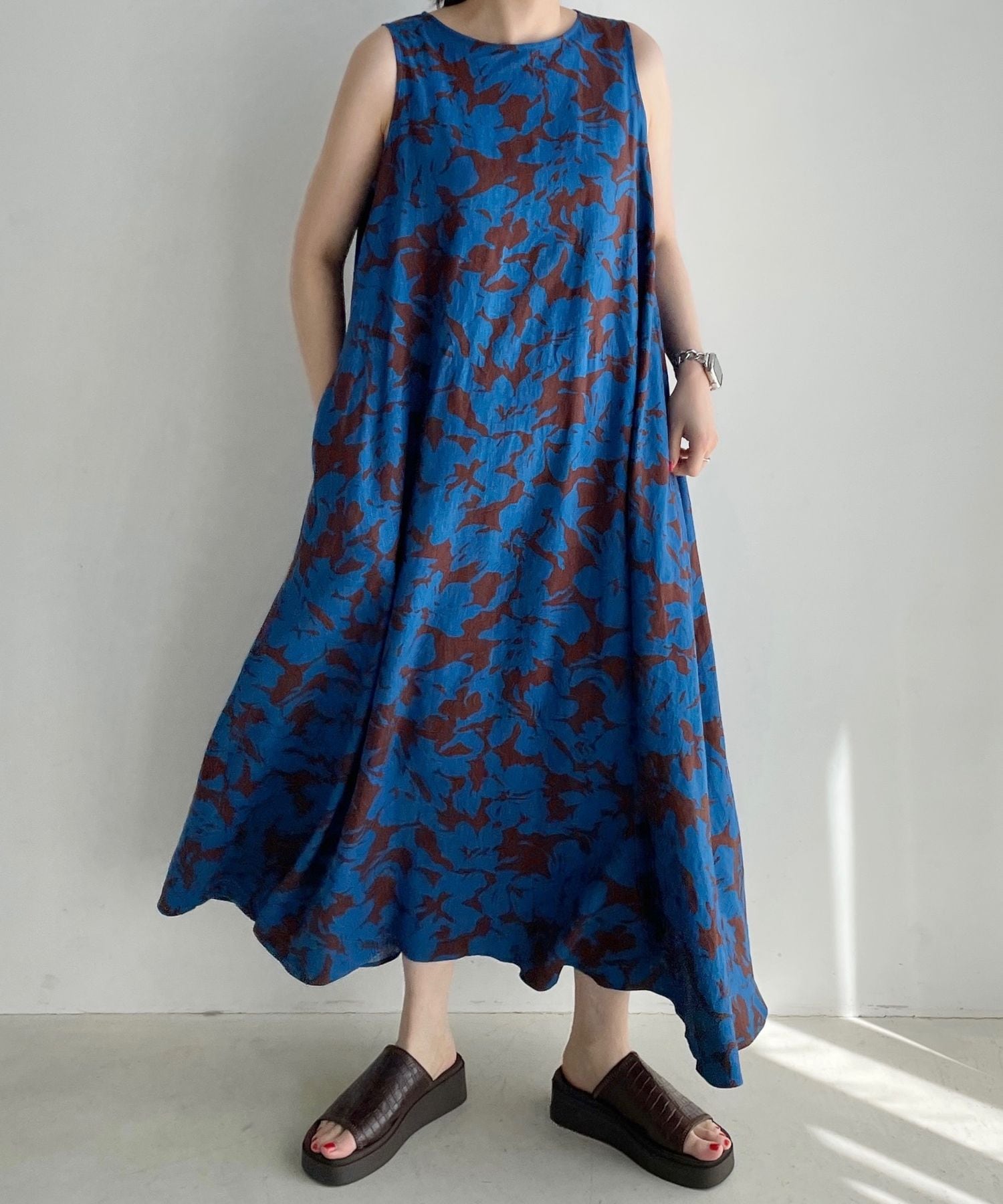 W)バックリボンNSOPガラ LOWRYS FARM ローリーズファーム ワンピース・ドレス ワンピース ブラウン ブルー[Rakuten  Fashion] ニット・セーター
