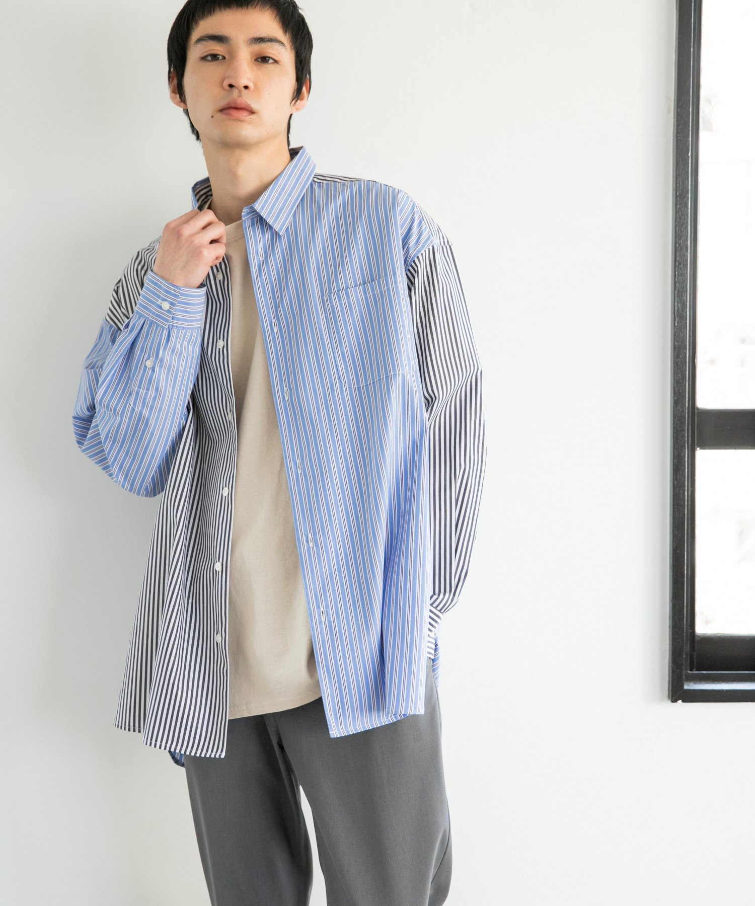 Mens プレミアムストライプシャツ 公式 ローリーズファーム Lowrys Farm 通販