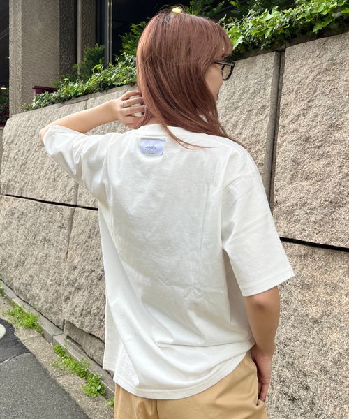 and ST MAKE ロゴプリントTシャツ オフホワイト FREE yokobou アンドエスティメイク 328250 and ST アンドエスティ(旧ドットエスティ) and ST MAKE ロゴプリントTシャツ オフホワイト FREE yokobou アンドエスティメイク 328250 and ST アンドエスティ(旧ドットエスティ)