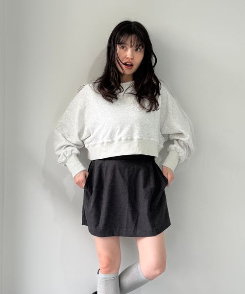 and ST MAKE 【ぷーさん企画】PU Volume Sleeve Sweat ライトグレー FREE STAFF アンドエスティメイク 599550 and ST アンドエスティ(旧ドットエスティ) and ST MAKE 【ぷーさん企画】PU Volume Sleeve Sweat ライトグレー FREE STAFF アンドエスティメイク 599550 and ST アンドエスティ(旧ドットエスティ)