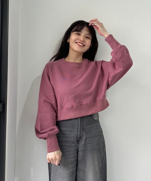 and ST MAKE 【ぷーさん企画】PU Volume Sleeve Sweat ピンク FREE STAFF アンドエスティメイク 599550 and ST アンドエスティ(旧ドットエスティ) and ST MAKE 【ぷーさん企画】PU Volume Sleeve Sweat ピンク FREE STAFF アンドエスティメイク 599550 and ST アンドエスティ(旧ドットエスティ)
