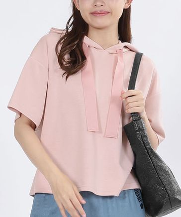 マリークワント MARY QUANT バックロゴ半袖 パーカ （ピンク） バックロゴ半袖 パーカ | MARY QUANT（マリークワント）通販｜and ST