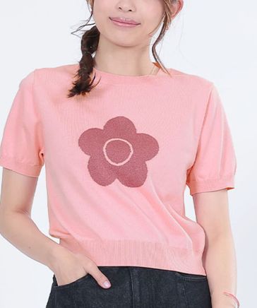 ニット セーター マリークワント mary quant ラメデイジーニット プルオーバー レディース MARY QUANT ONLINE SHOP｜マリークヮントオンラインショップ