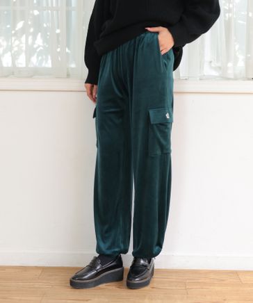 マリークワント　新作全国完売カラー　定価以下ベロアカーゴブラックパンツ　匿名配送 ベロアカーゴ パンツ | MARY QUANT（マリークワント）通販｜and ST