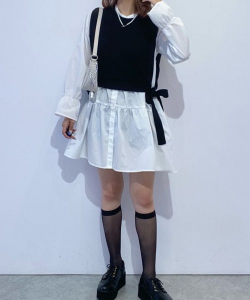 セットアイテム ベスト付きティアードワンピース 公式 ミィパーセント ｍｅ 通販