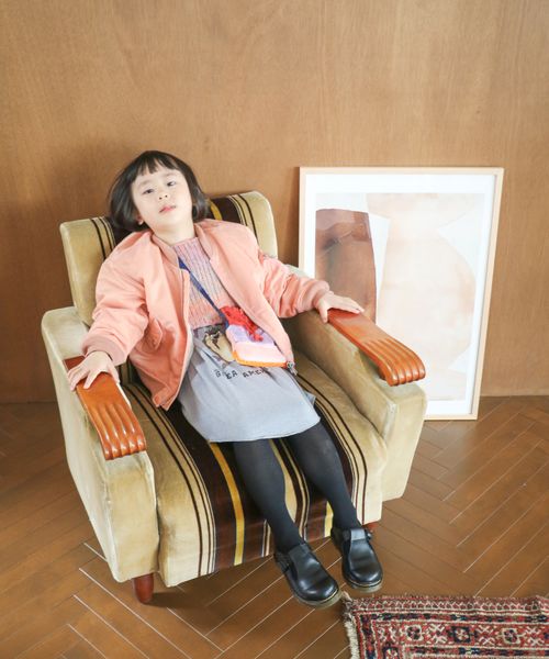 merruny. ヴィンテージライクMA-1 ピンク M キッズ メルニー 253035 and ST アンドエスティ（旧ドットエスティ）