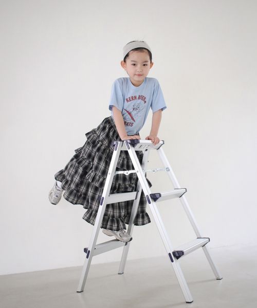 merruny. チェックフリルスカート ブラック S キッズ メルニー 451153 and ST アンドエスティ(旧ドットエスティ) merruny. チェックフリルスカート ブラック S キッズ メルニー 451153 and ST アンドエスティ(旧ドットエスティ)
