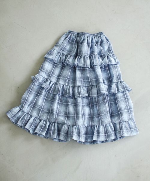 merruny. 【受注生産受付中!】チェックフリルスカート ライトブルー S キッズ メルニー 451153 and ST アンドエスティ(旧ドットエスティ) merruny. 【受注生産受付中!】チェックフリルスカート ライトブルー S キッズ メルニー 451153 and ST アンドエスティ(旧ドットエスティ)
