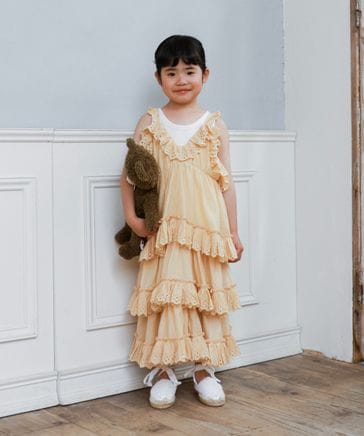 merruny メルニー　frill tiered cami ワンピース INDIA IS BEAUTIFUL〉フリルティアードキャミワンピース | [公式