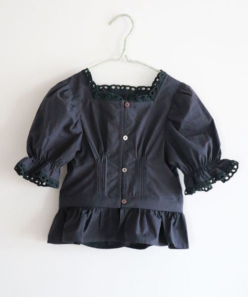 merruny. レース2WAYパフブラウス シルバー S キッズ メルニー 496620 and ST アンドエスティ(旧ドットエスティ) merruny. レース2WAYパフブラウス シルバー S キッズ メルニー 496620 and ST アンドエスティ(旧ドットエスティ)