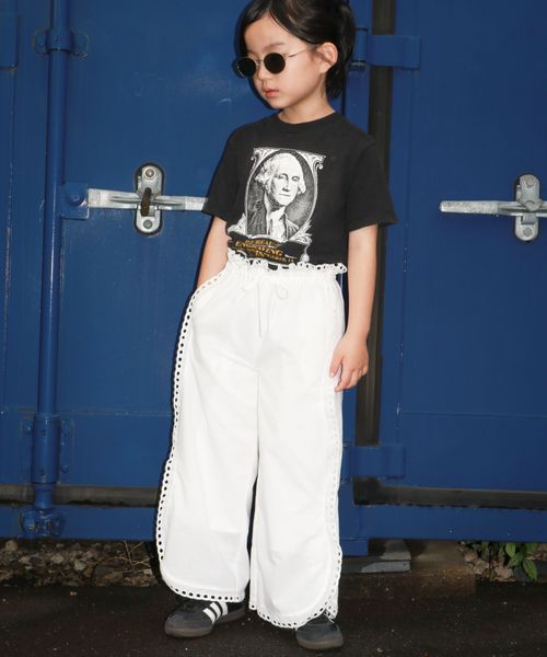 merruny. サイドレースパンツ オフホワイト M キッズ メルニー 496622 and ST アンドエスティ(旧ドットエスティ) merruny. サイドレースパンツ オフホワイト M キッズ メルニー 496622 and ST アンドエスティ(旧ドットエスティ)