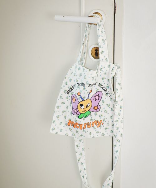 merruny. 2WAYコットンミニトートバッグ オフホワイト FREE キッズ メルニー 593163 and ST アンドエスティ（旧ドットエスティ）