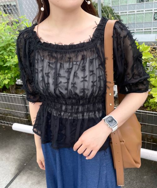 mysty woman リボンフレアチュニックプルオーバー ブラック FREE ウィメンズインナー ミスティーウーマン 131508 and ST アンドエスティ(旧ドットエスティ) mysty woman リボンフレアチュニックプルオーバー ブラック FREE ウィメンズインナー ミスティーウーマン 131508 and ST アンドエスティ(旧ドットエスティ)