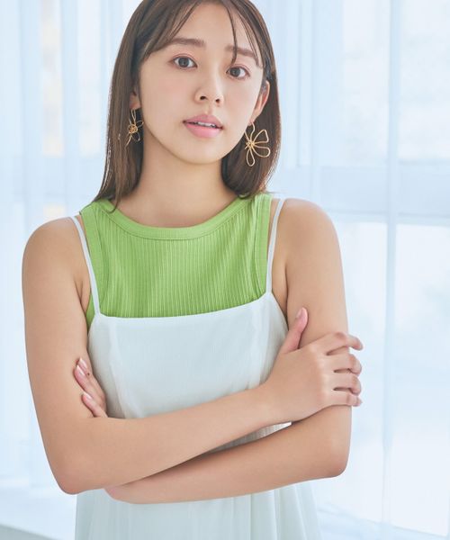 mysty woman アメスリカップツキタンク グリーン FREE ウィメンズインナー ミスティーウーマン 137958 and ST アンドエスティ(旧ドットエスティ) mysty woman アメスリカップツキタンク グリーン FREE ウィメンズインナー ミスティーウーマン 137958 and ST アンドエスティ(旧ドットエスティ)