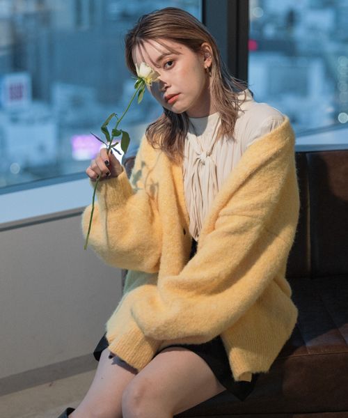 ☆最新情報☆ ◇◇ クラネ カラーモヘアシャギーカーディガン www.m