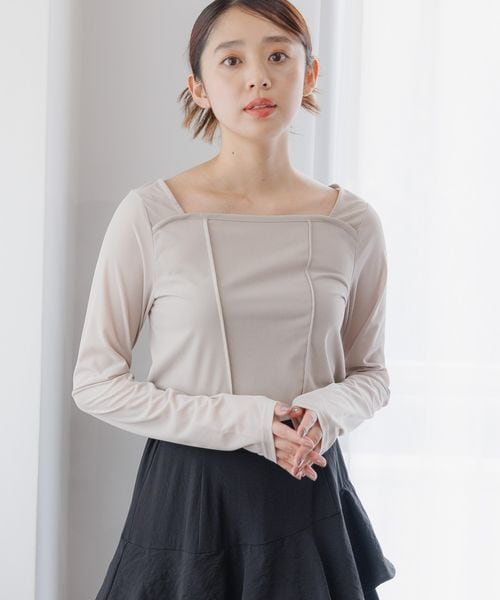 mysty woman 切り替え2WAYインナープルオーバー ライトベージュ FREE ウィメンズインナー ミスティーウーマン 200749 and ST アンドエスティ(旧ドットエスティ) mysty woman 切り替え2WAYインナープルオーバー ライトベージュ FREE ウィメンズインナー ミスティーウーマン 200749 and ST アンドエスティ(旧ドットエスティ)