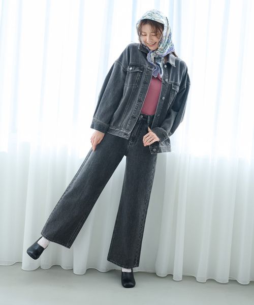 mysty woman 【セットアップ着用可】KUROKIデニムパンツ ブラック M ウィメンズボトムス ミスティーウーマン 253681 and ST アンドエスティ(旧ドットエスティ) mysty woman 【セットアップ着用可】KUROKIデニムパンツ ブラック M ウィメンズボトムス ミスティーウーマン 253681 and ST アンドエスティ(旧ドットエスティ)